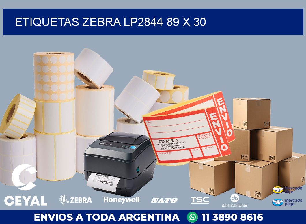 ETIQUETAS Zebra LP2844 89 x 30