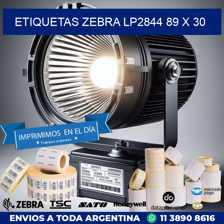 ETIQUETAS Zebra LP2844 89 x 30