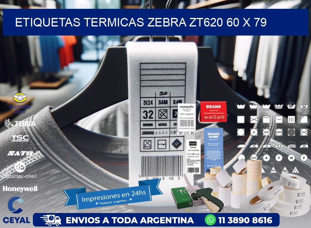 ETIQUETAS TERMICAS ZEBRA ZT620 60 x 79