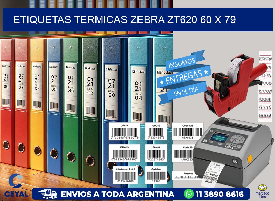 ETIQUETAS TERMICAS ZEBRA ZT620 60 x 79