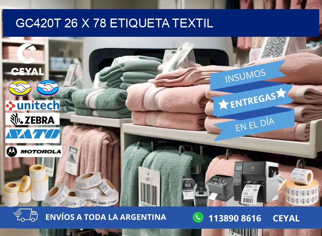 GC420T 26 x 78 ETIQUETA TEXTIL