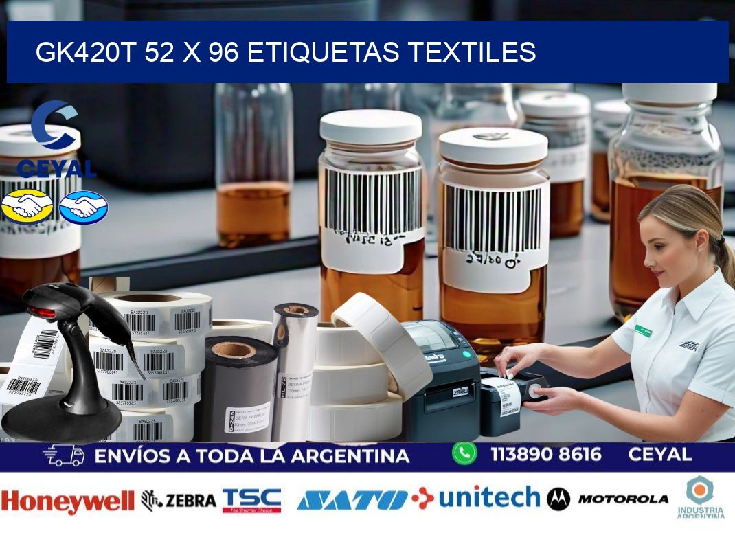 GK420T 52 x 96 ETIQUETAS TEXTILES