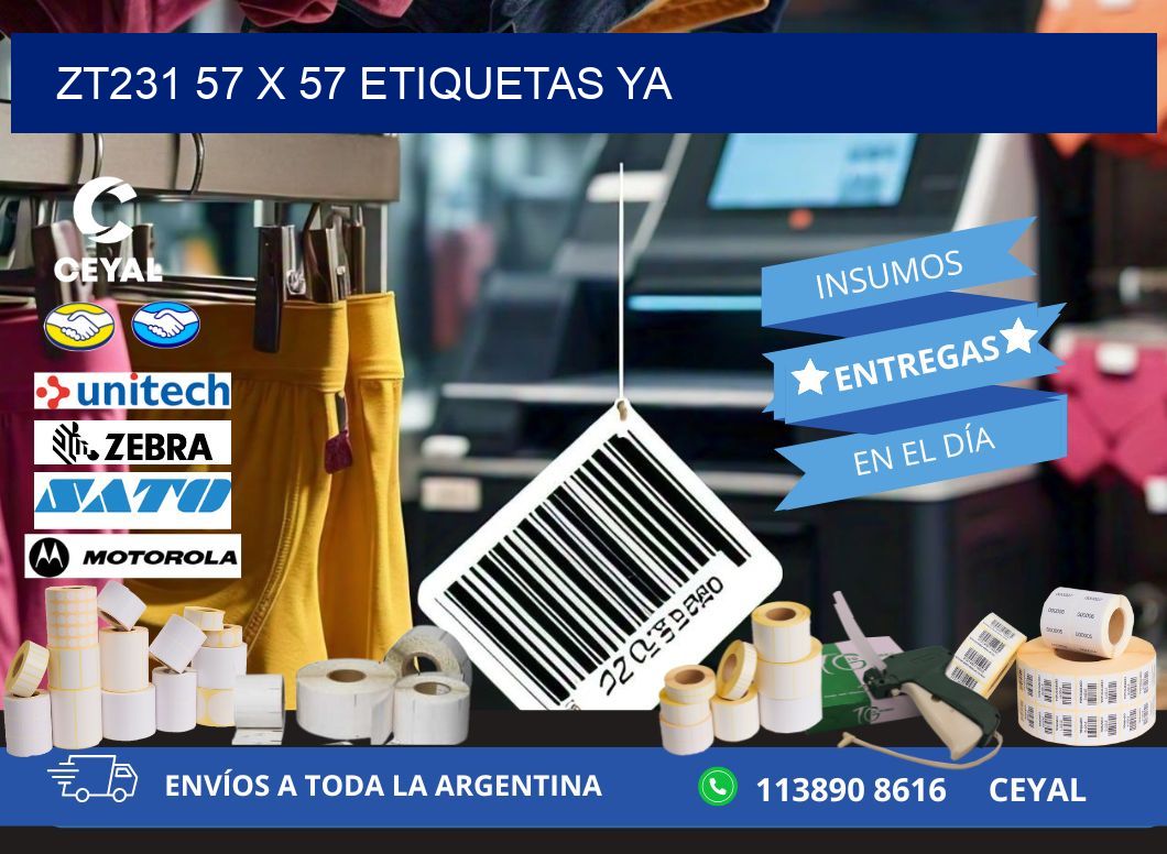 ZT231 57 x 57 ETIQUETAS YA