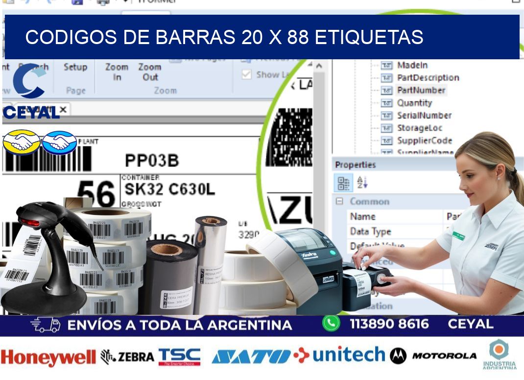 codigos de barras 20 x 88 etiquetas