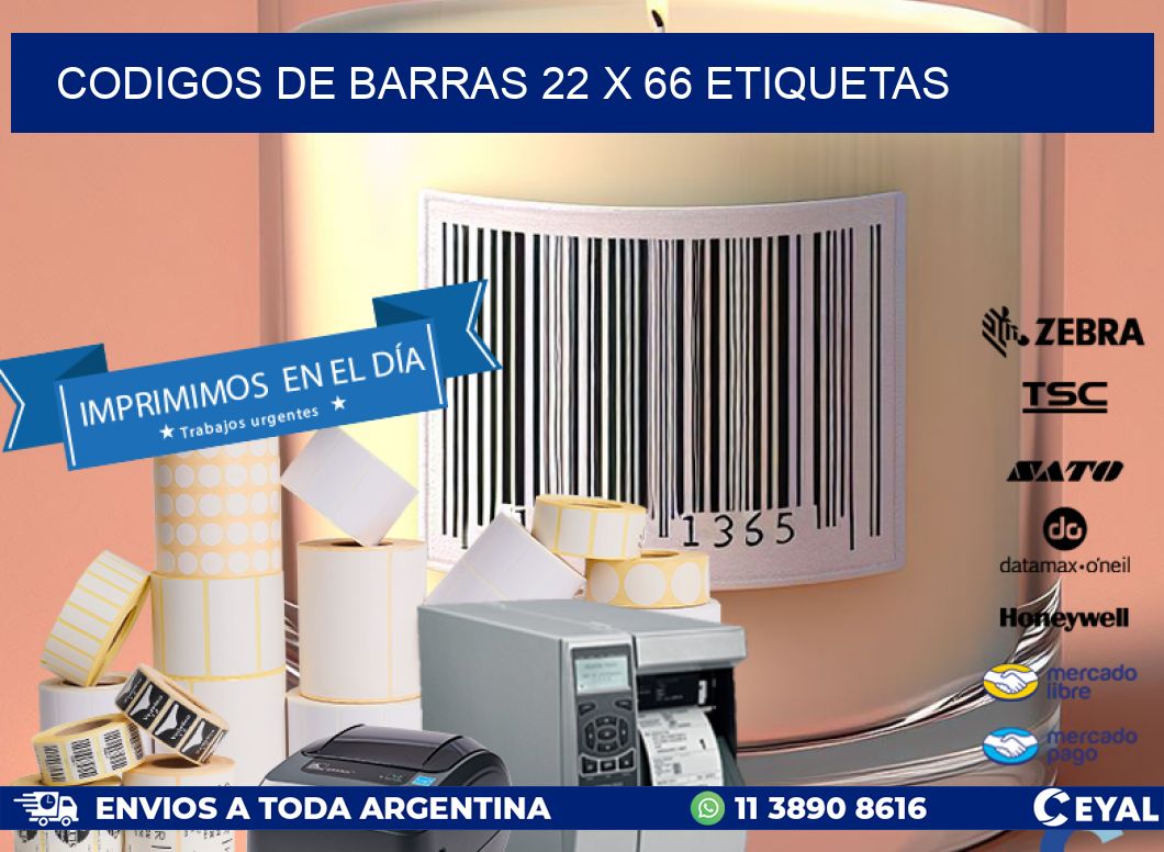 codigos de barras 22 x 66 etiquetas