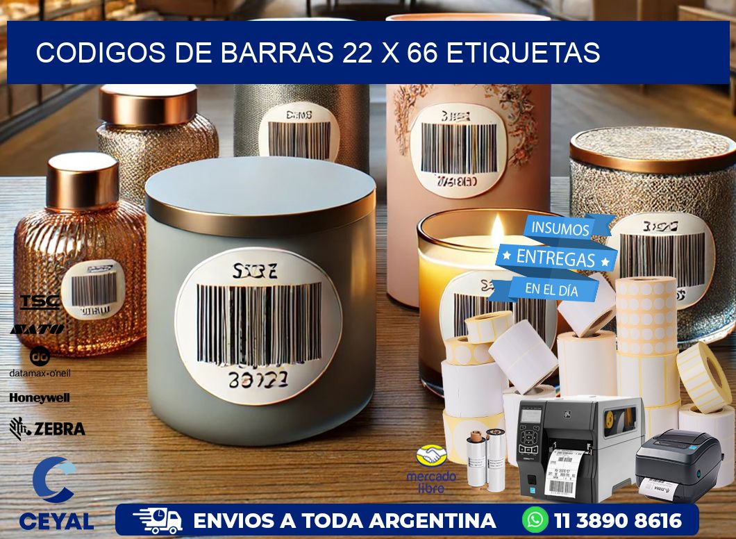 codigos de barras 22 x 66 etiquetas