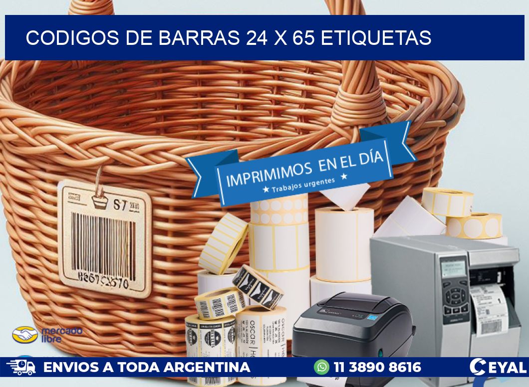 codigos de barras 24 x 65 etiquetas