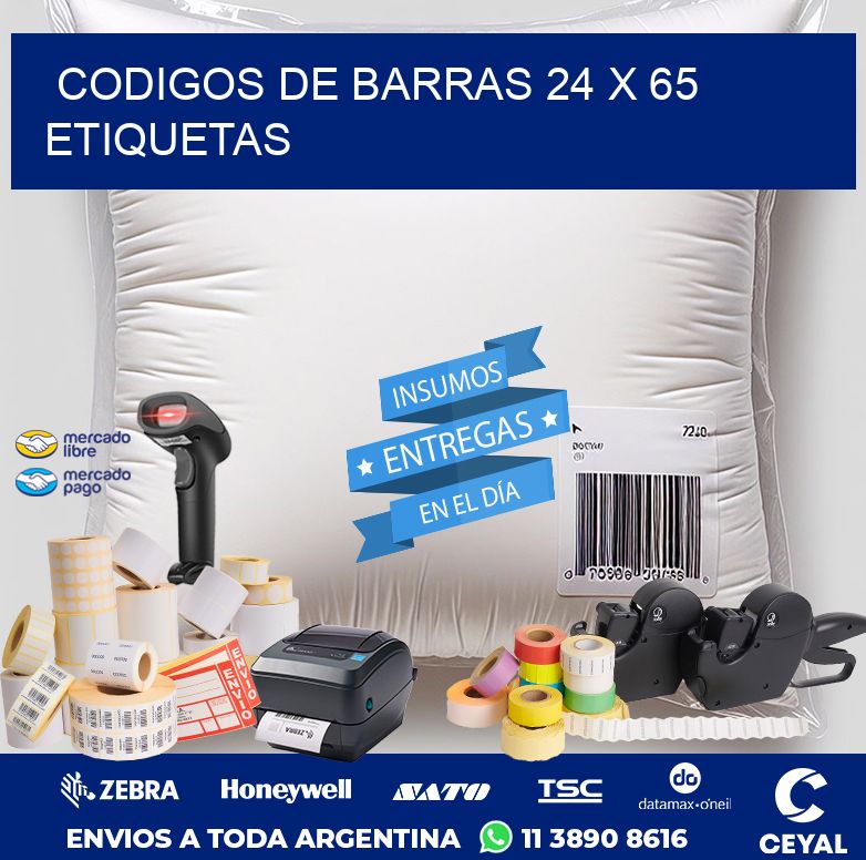 codigos de barras 24 x 65 etiquetas