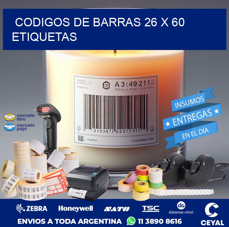 codigos de barras 26 x 60 etiquetas