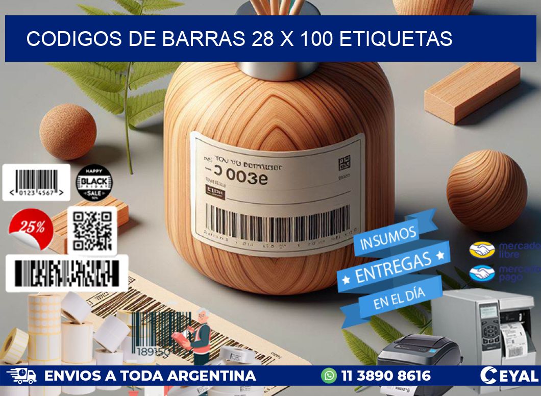 codigos de barras 28 x 100 etiquetas