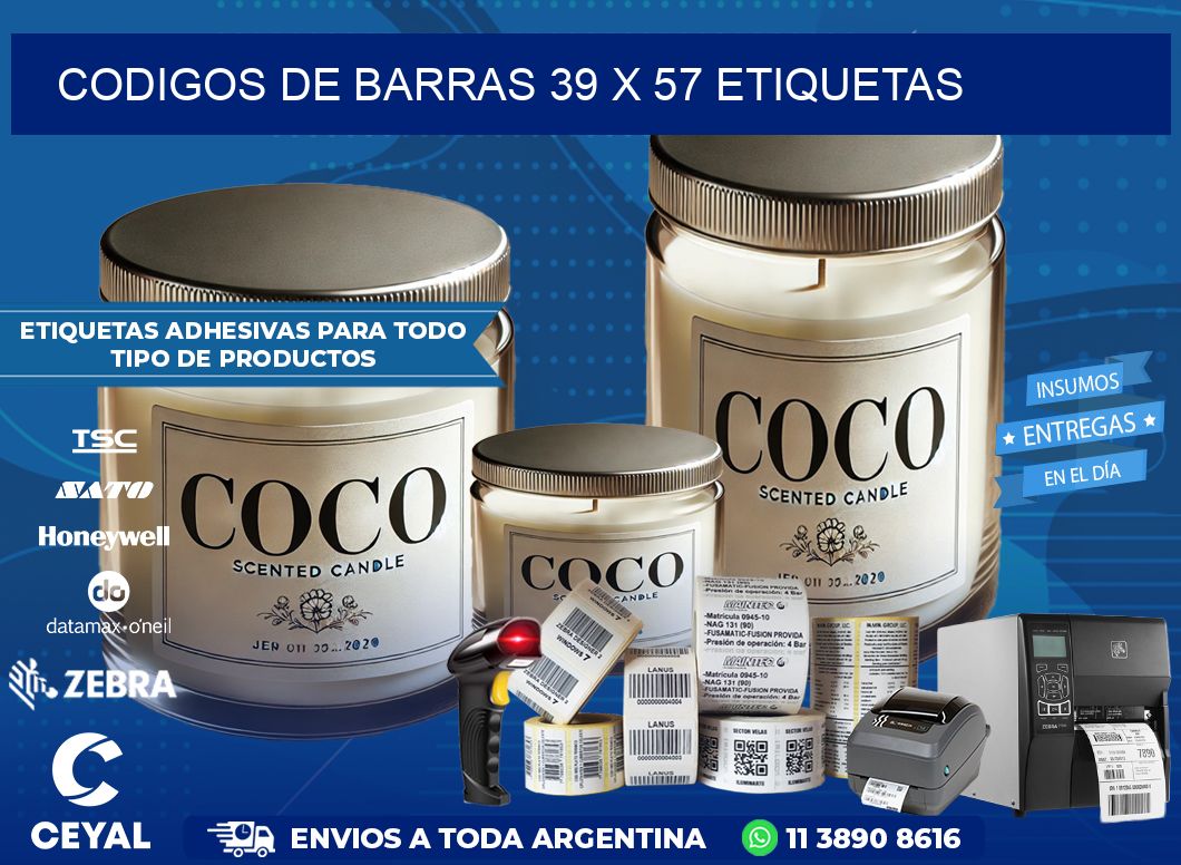 codigos de barras 39 x 57 etiquetas