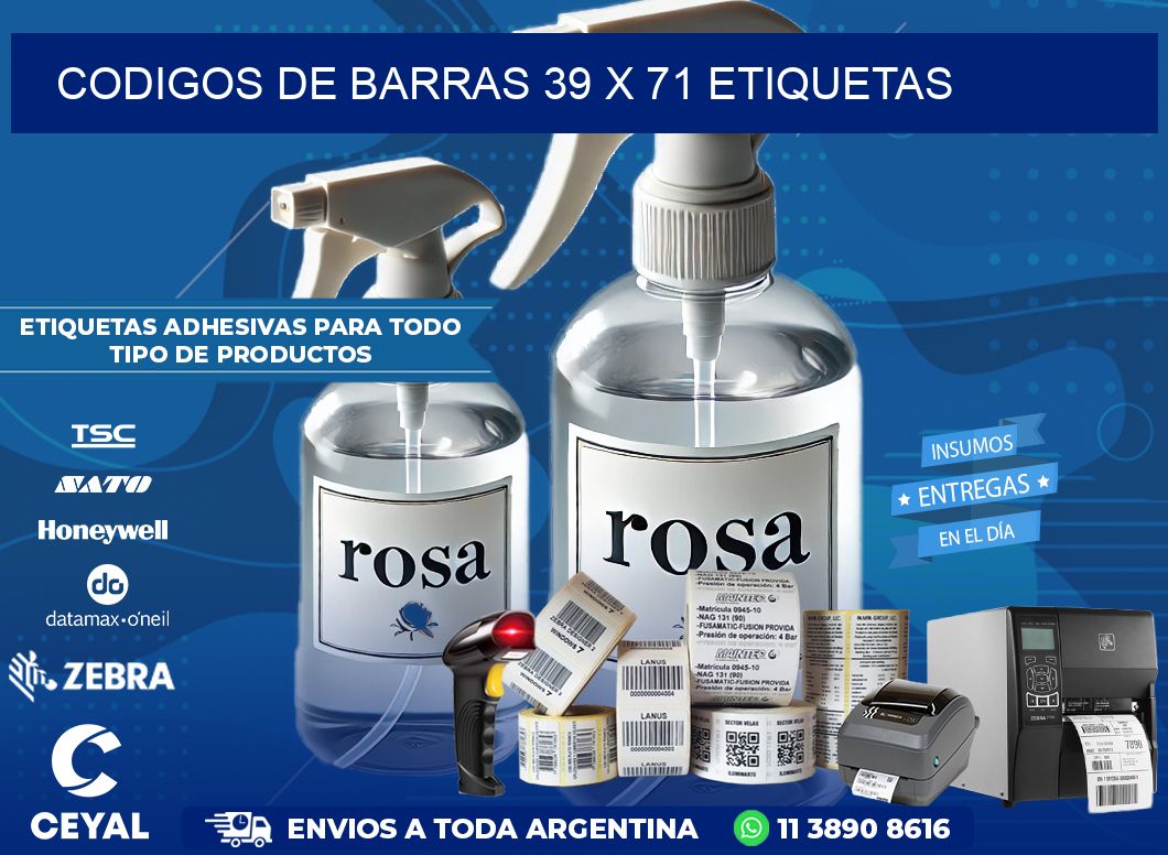 codigos de barras 39 x 71 etiquetas