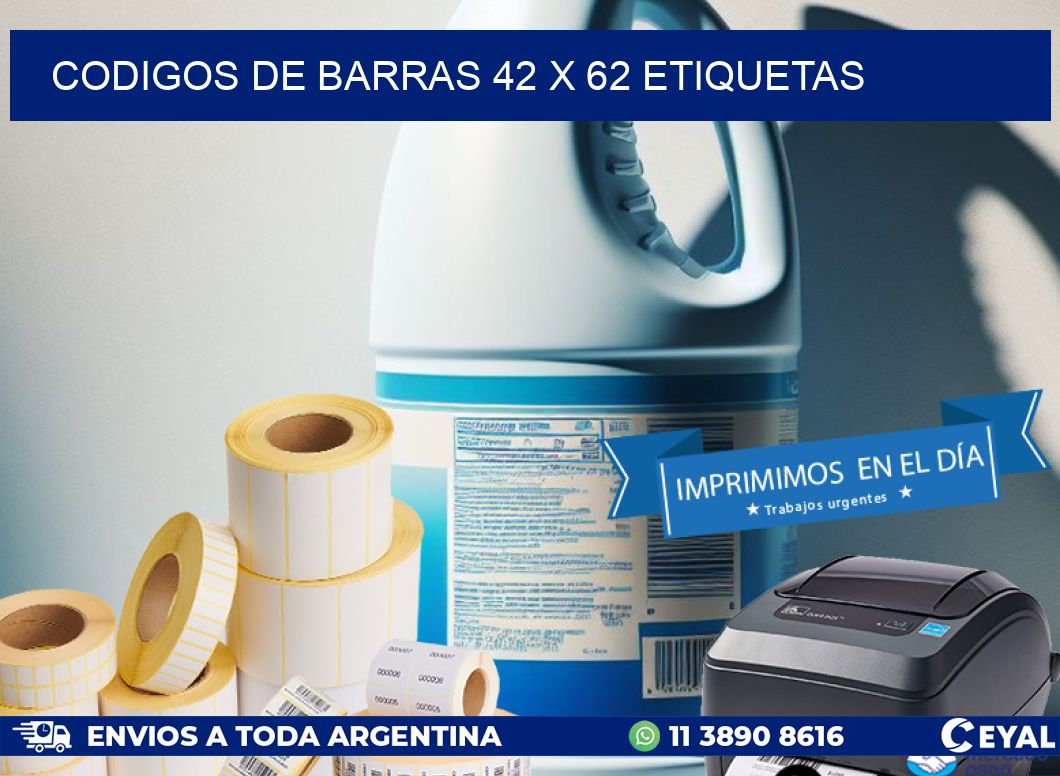codigos de barras 42 x 62 etiquetas