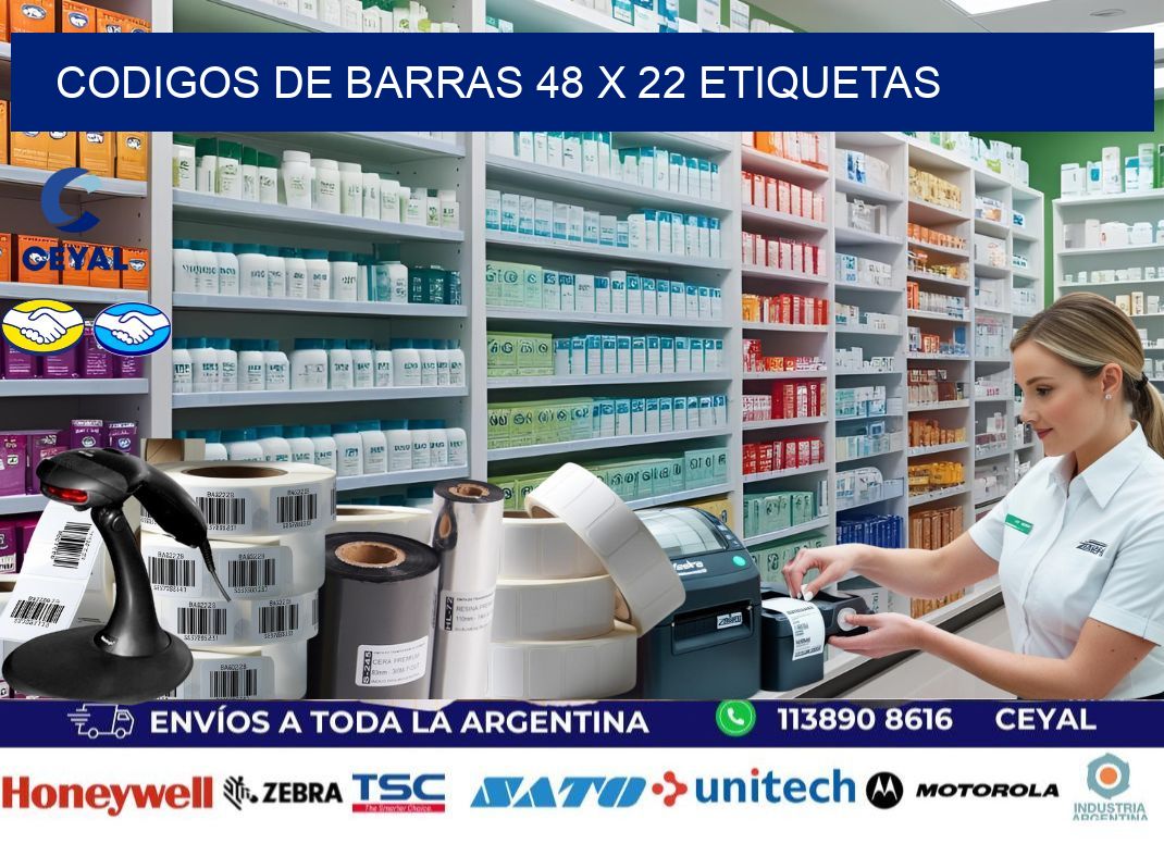 codigos de barras 48 x 22 etiquetas
