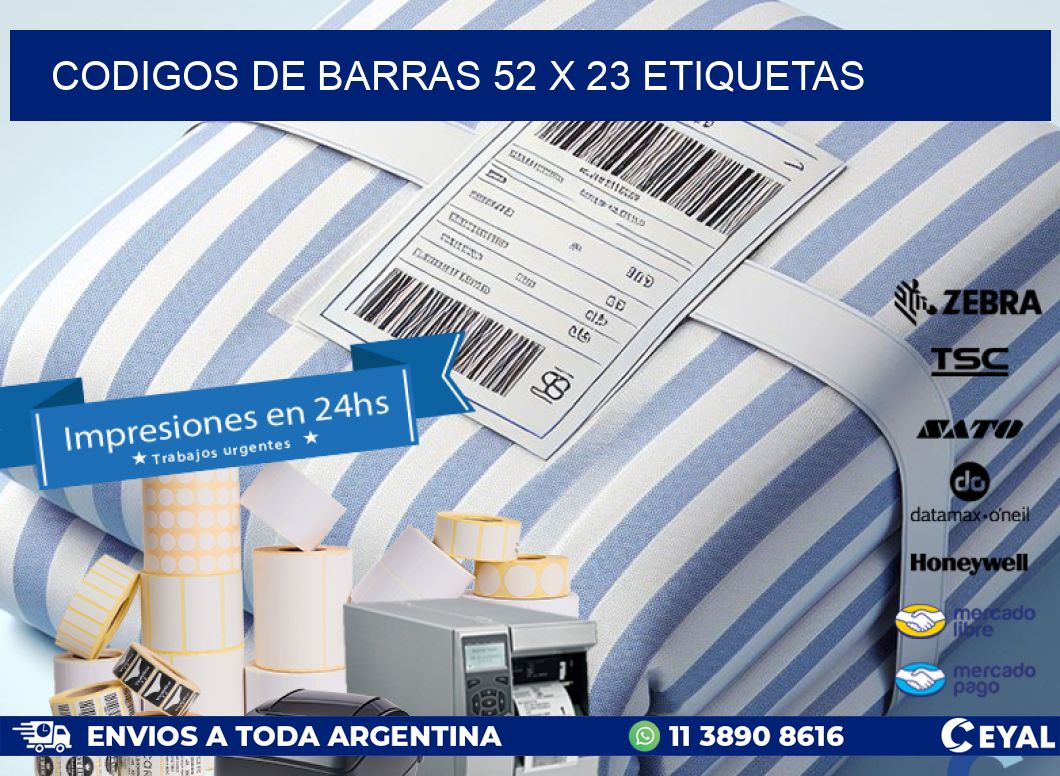 codigos de barras 52 x 23 etiquetas