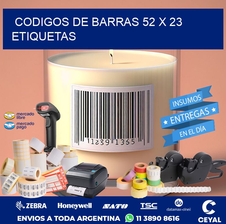 codigos de barras 52 x 23 etiquetas