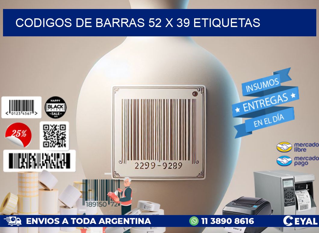 codigos de barras 52 x 39 etiquetas