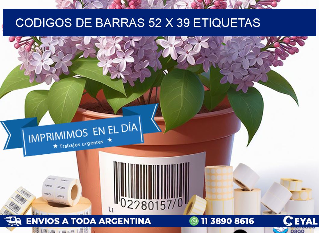codigos de barras 52 x 39 etiquetas