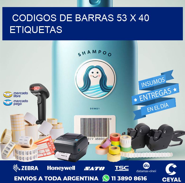 codigos de barras 53 x 40 etiquetas