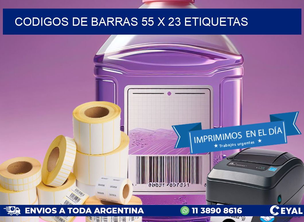 codigos de barras 55 x 23 etiquetas