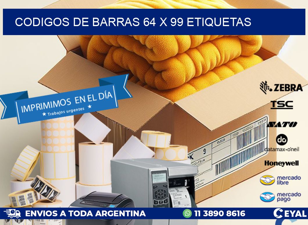 codigos de barras 64 x 99 etiquetas