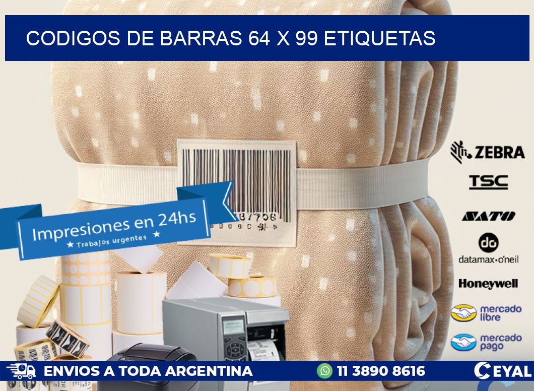 codigos de barras 64 x 99 etiquetas