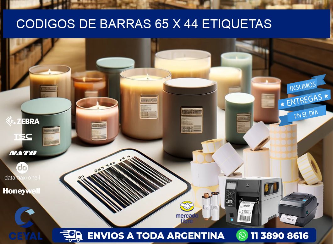 codigos de barras 65 x 44 etiquetas