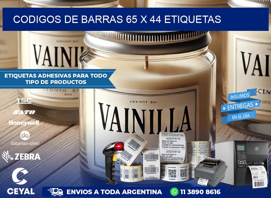 codigos de barras 65 x 44 etiquetas