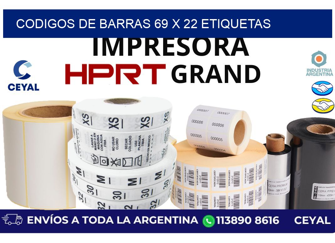 codigos de barras 69 x 22 etiquetas