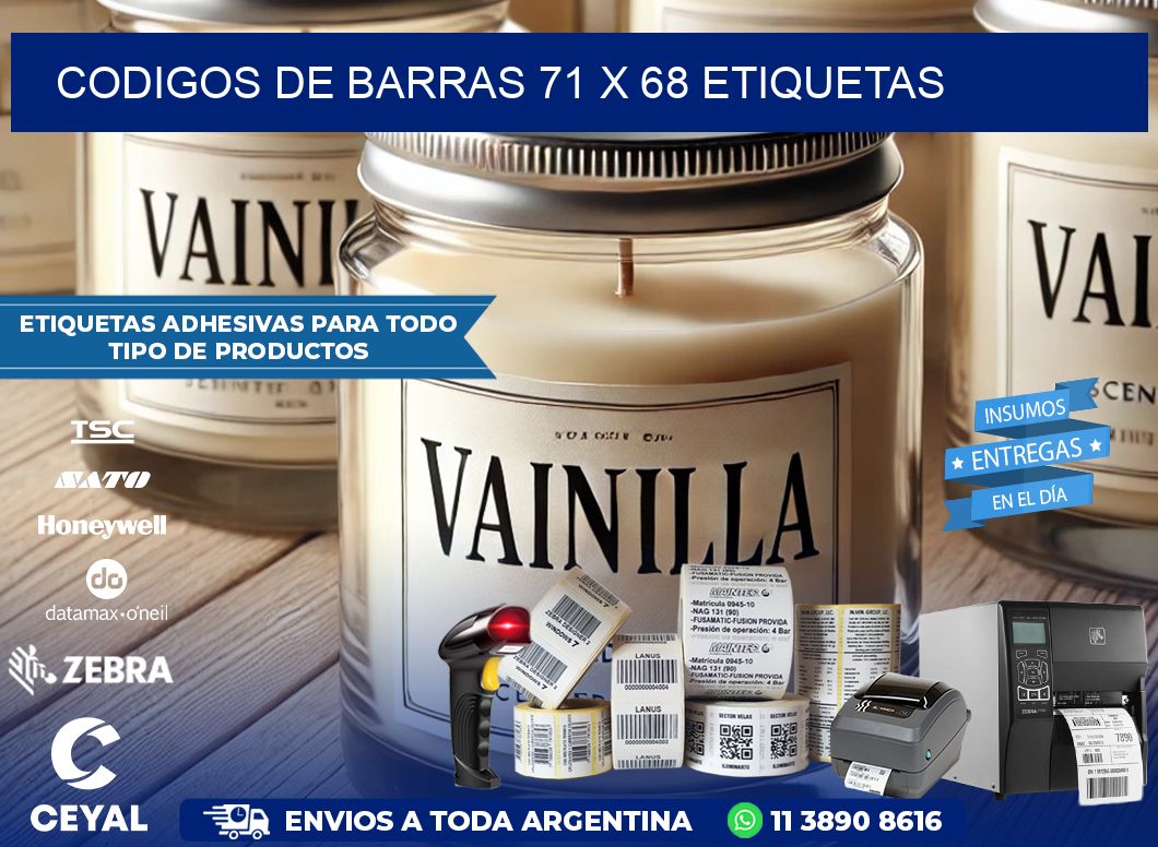codigos de barras 71 x 68 etiquetas