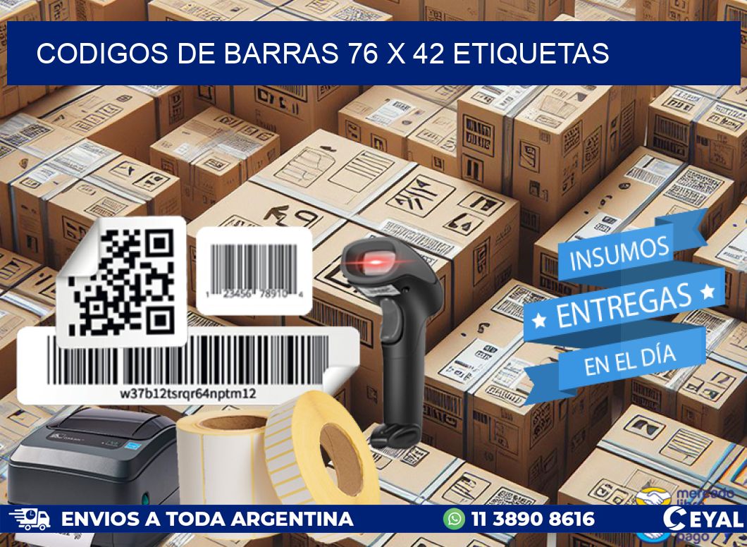 codigos de barras 76 x 42 etiquetas