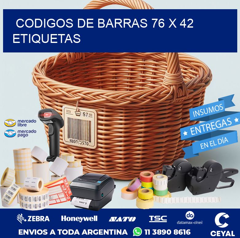 codigos de barras 76 x 42 etiquetas