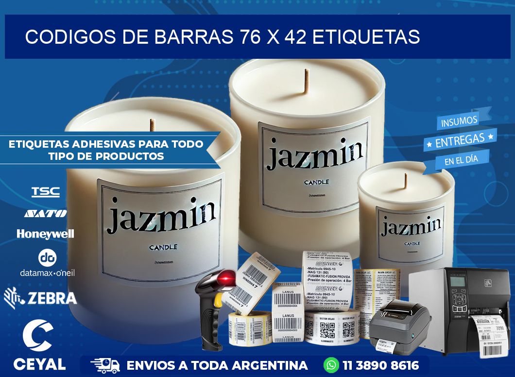 codigos de barras 76 x 42 etiquetas
