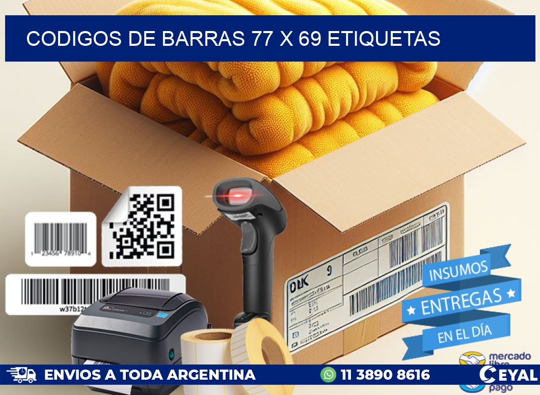 codigos de barras 77 x 69 etiquetas