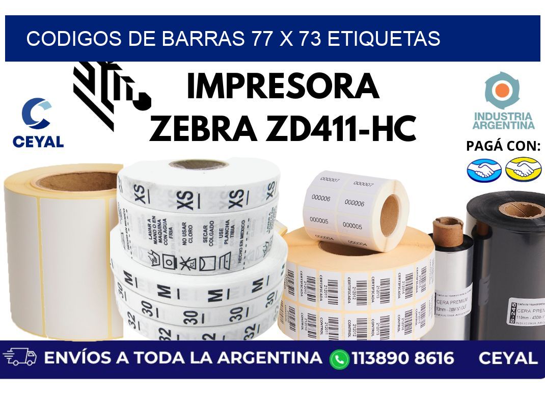 codigos de barras 77 x 73 etiquetas