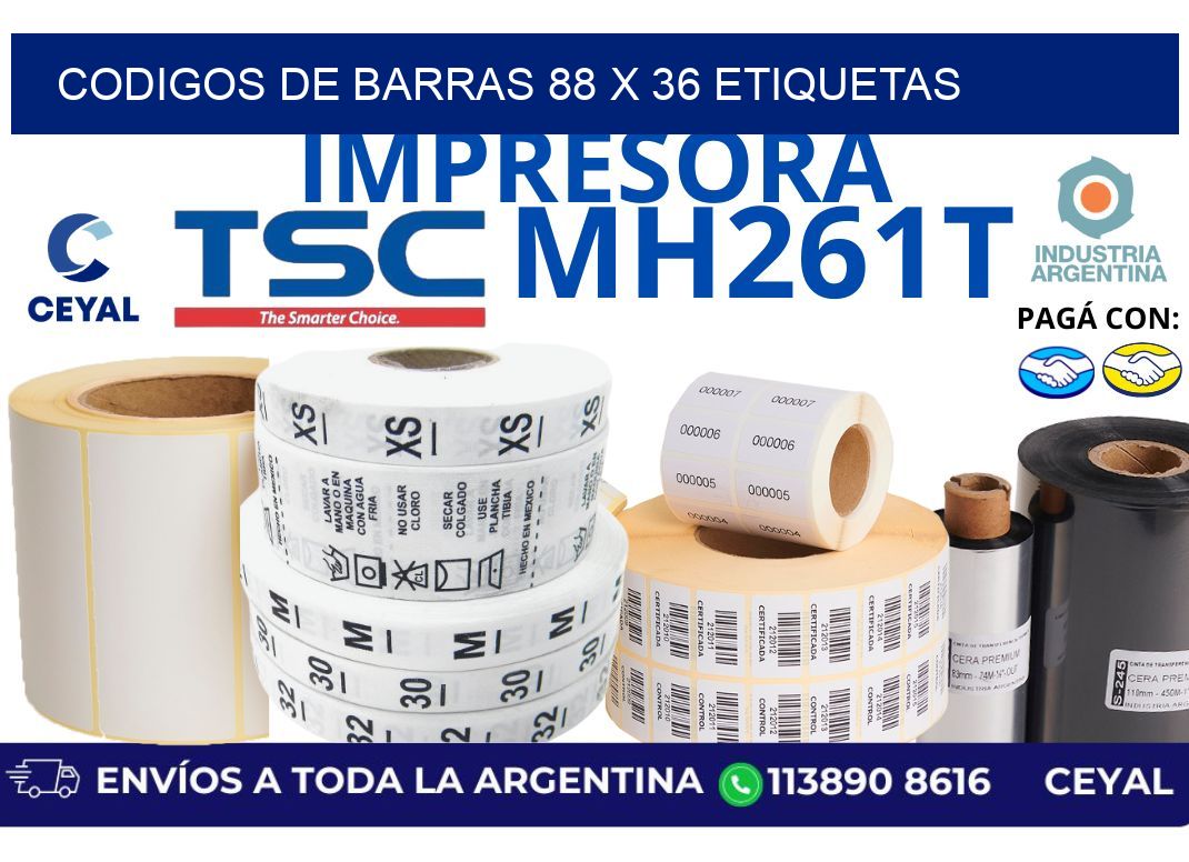 codigos de barras 88 x 36 etiquetas