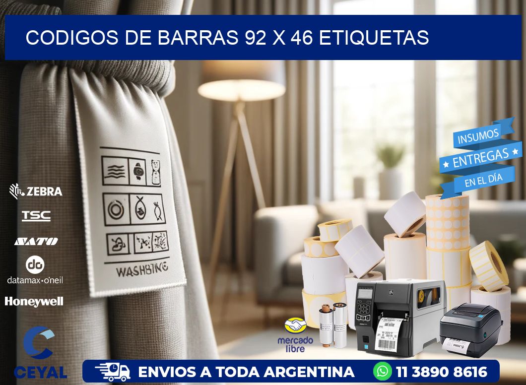 codigos de barras 92 x 46 etiquetas
