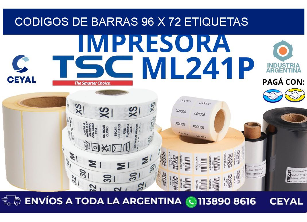 codigos de barras 96 x 72 etiquetas