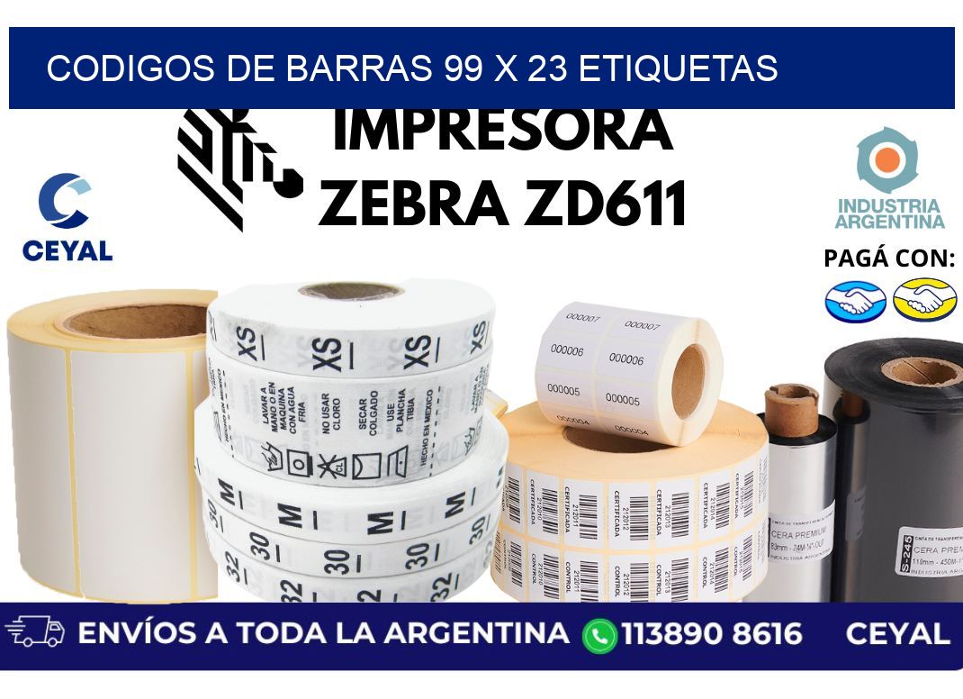 codigos de barras 99 x 23 etiquetas