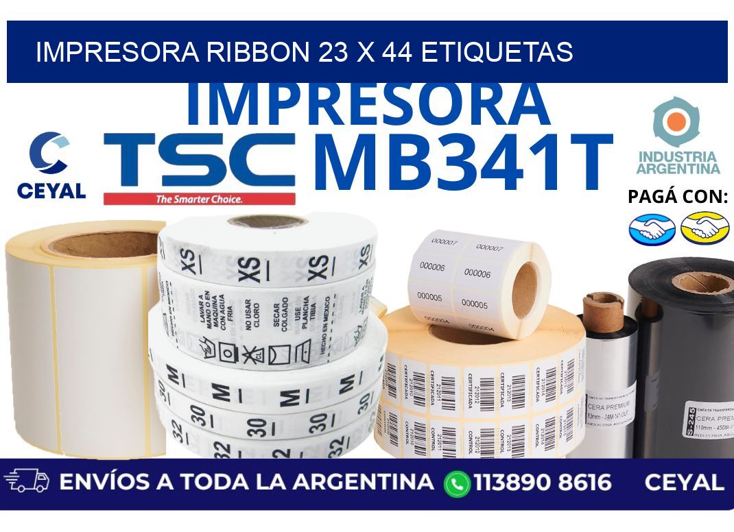 impresora ribbon 23 x 44 etiquetas