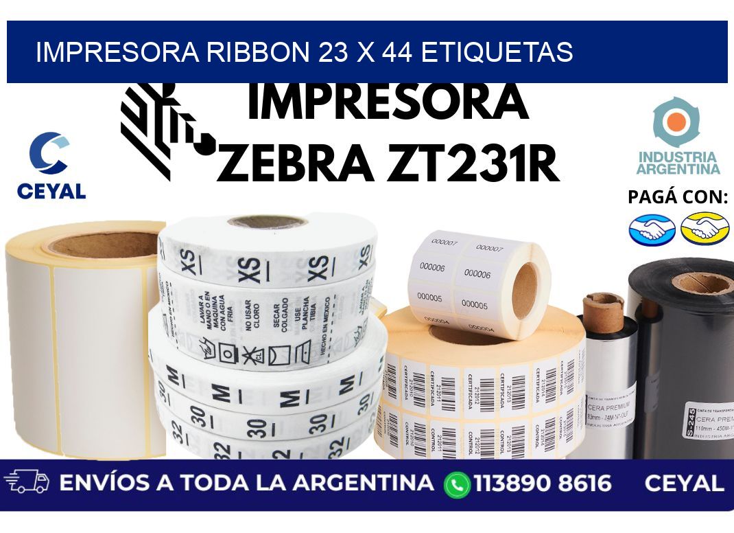 impresora ribbon 23 x 44 etiquetas
