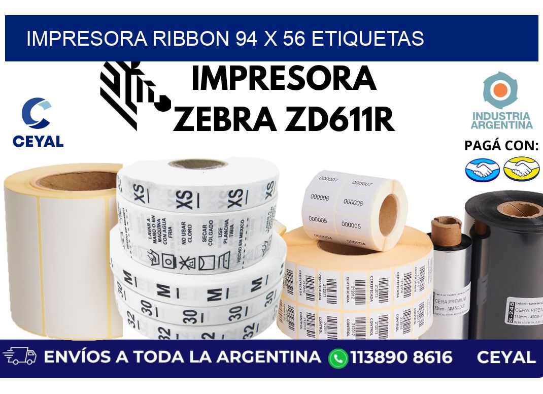impresora ribbon 94 x 56 etiquetas