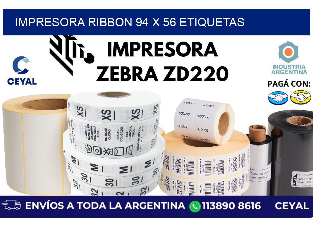 impresora ribbon 94 x 56 etiquetas