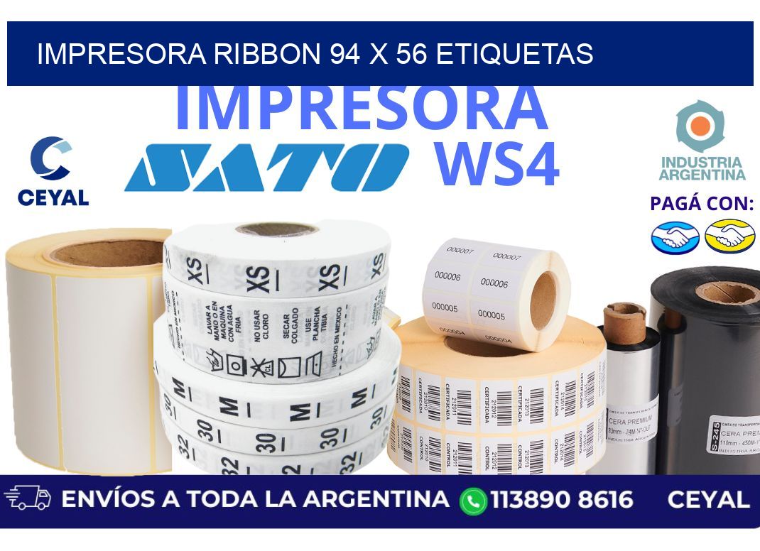 impresora ribbon 94 x 56 etiquetas