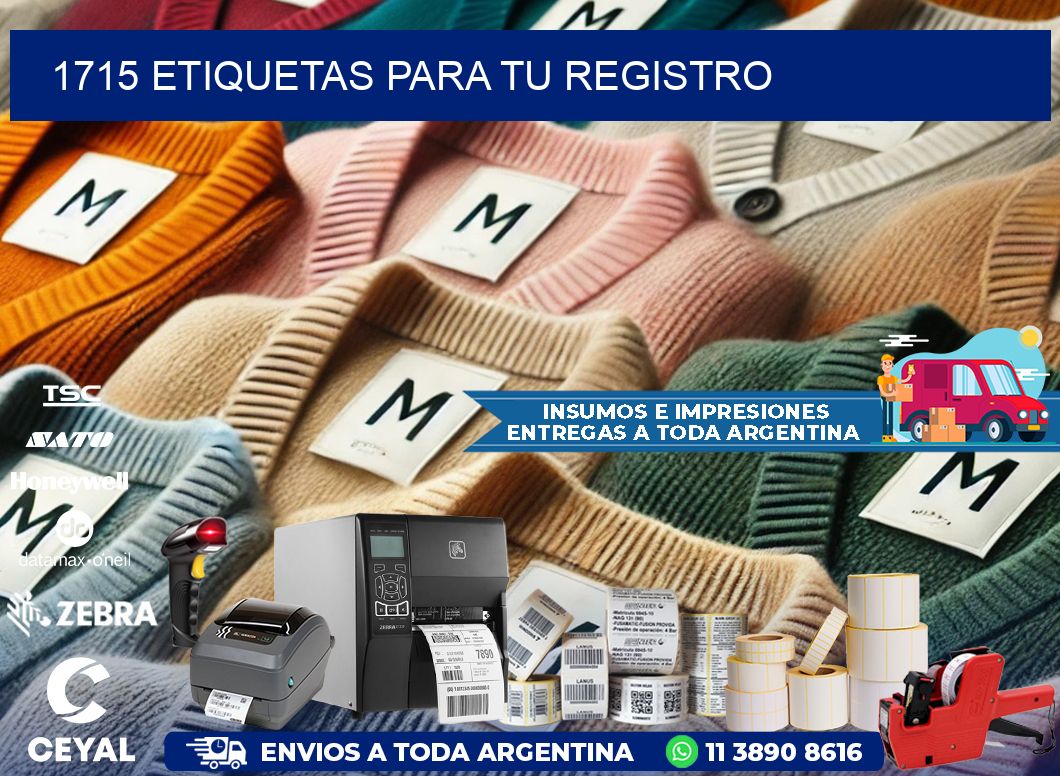 1715 etiquetas para tu registro