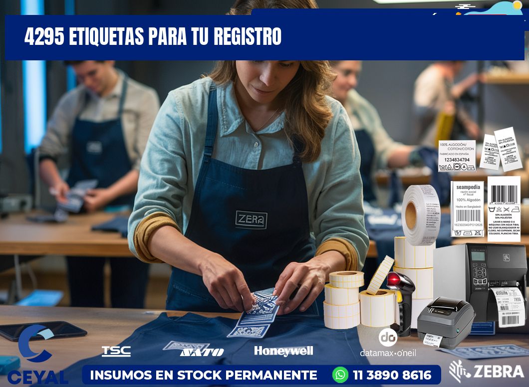 4295 etiquetas para tu registro