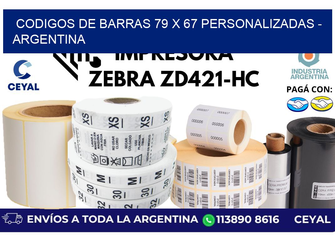 codigos de barras 79 x 67 personalizadas – Argentina