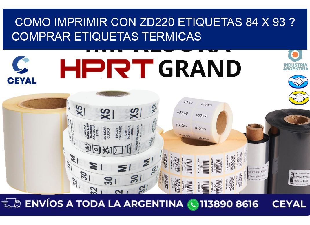 como imprimir con zd220 etiquetas 84 x 93 ? Comprar Etiquetas termicas
