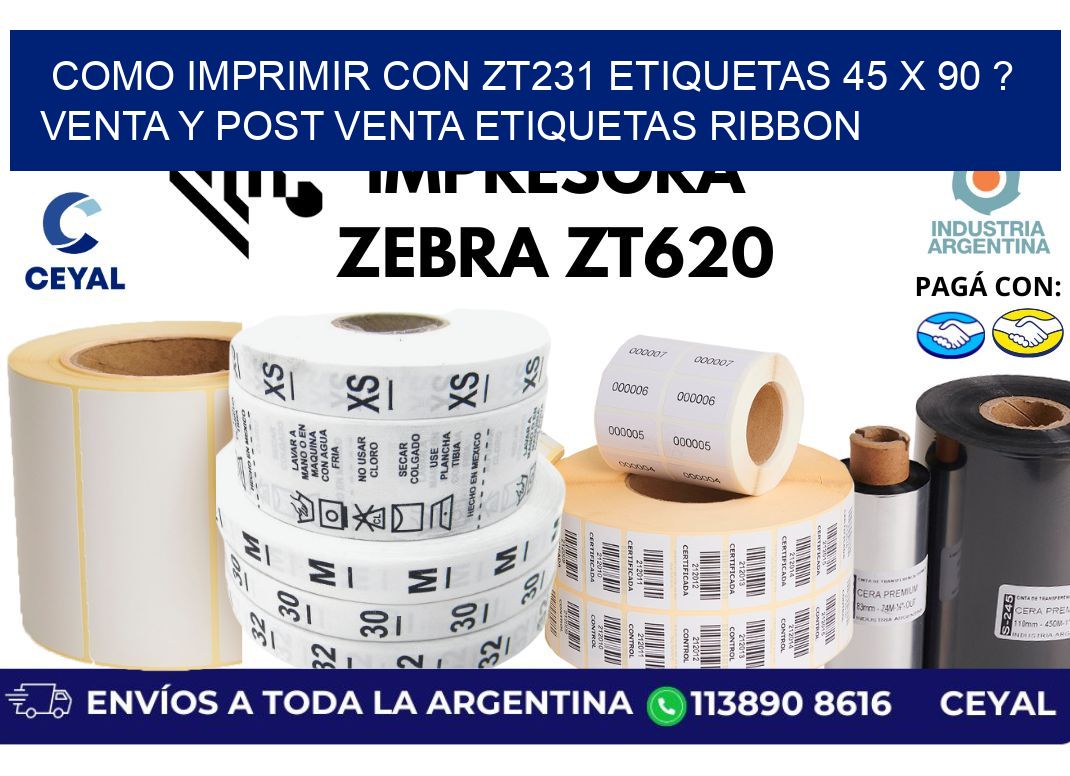 como imprimir con zt231 etiquetas 45 x 90 ? Venta y post venta etiquetas ribbon