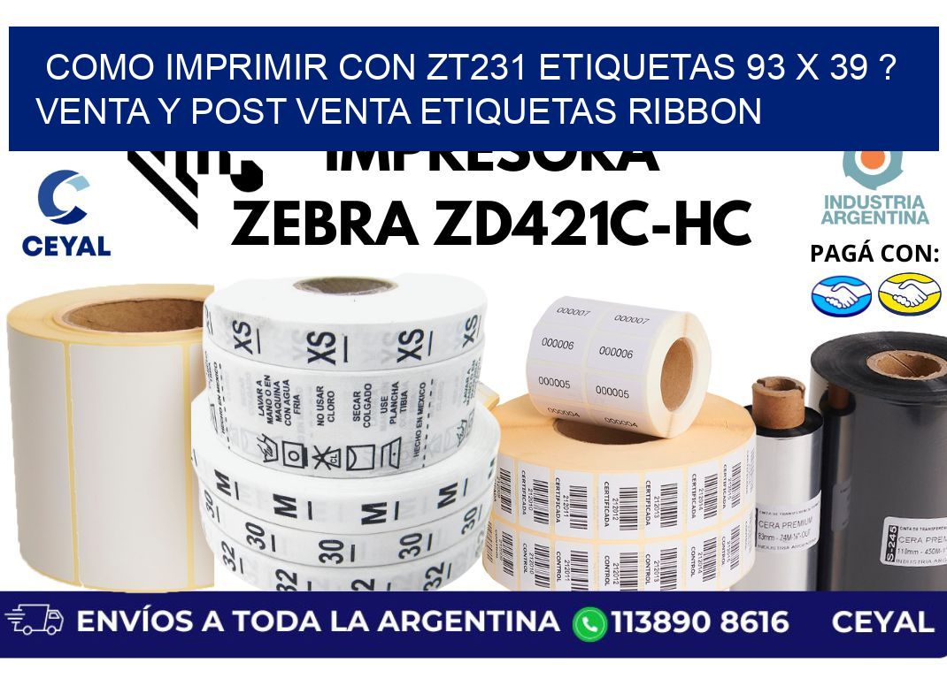 como imprimir con zt231 etiquetas 93 x 39 ? Venta y post venta etiquetas ribbon